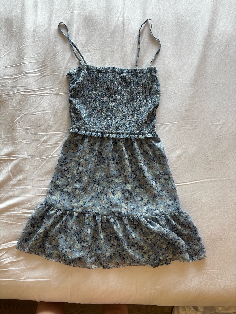 Wilfred Blue Floral Smocked Sundress